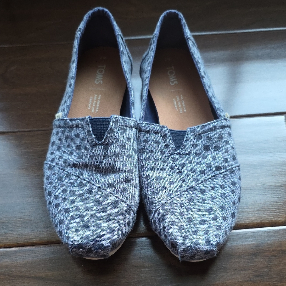 TOMS Polka Dot Canvas Slip-Ons